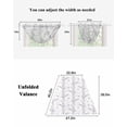 thumbnail image 6 of Waterfall Valances for Windows, Purple Botanical Kitchen Sheer Valance Curtains, Butterfly Spring Floral Summer Botanical Rod Pocket Swag Valances for Living Room Bedroom, 47.2"x38.5", 2 Panel, 6 of 8