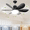 52CM black, variant on Modern Ceiling Fan Light 40W LED 52cm 3 Speed Adjustable Indoor Fan for Bedroom Kids Room Hotel Restaurant Lighting Ceiling Fixture