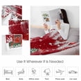 thumbnail image 4 of Christmas Snowman Throw Flannel Blanket 32x48In Xmas Tree Ball Winter Fir Leaves Elk Red Super Soft Cozy Bed Blanket, Lightweight Plush Fuzzy Bed Throw for Bedroom Sofa Couch Living Room, 4 of 4