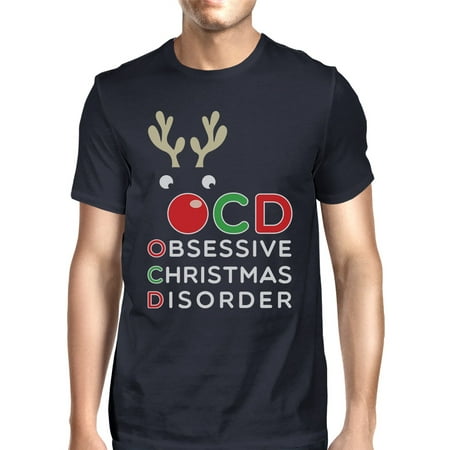 Rudolph OCD Mens Navy Cute Unique Tee Best For Family