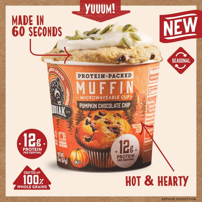 Kodiak Minute Muffin, Pumpkin Chocolate Chip, 2.36 Oz - Walmart.com