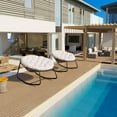 thumbnail image 3 of NAGA BAHNA Papasan Rocking Chair, Round Patio Wicker Rocker Chair with Padded Cushion, 3 of 8