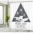 thumbnail image 5 of Ambesonne Inspirational Shower Curtain, Snowy Mountain, 69"Wx84"L, Grey White, 5 of 5