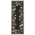thumbnail image 2 of HOMERRY Scalloped Floral Runner 2' x 6' for Hallway Modern Washable Throw Rugs for Kitchen Indoor Carpet, Black, 2 of 5