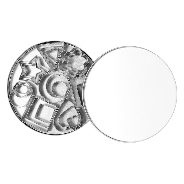 Juego de Cortadores de Galletas Ticfox 24 Piezas Acero Inoxidable Molde Geométrico DIY