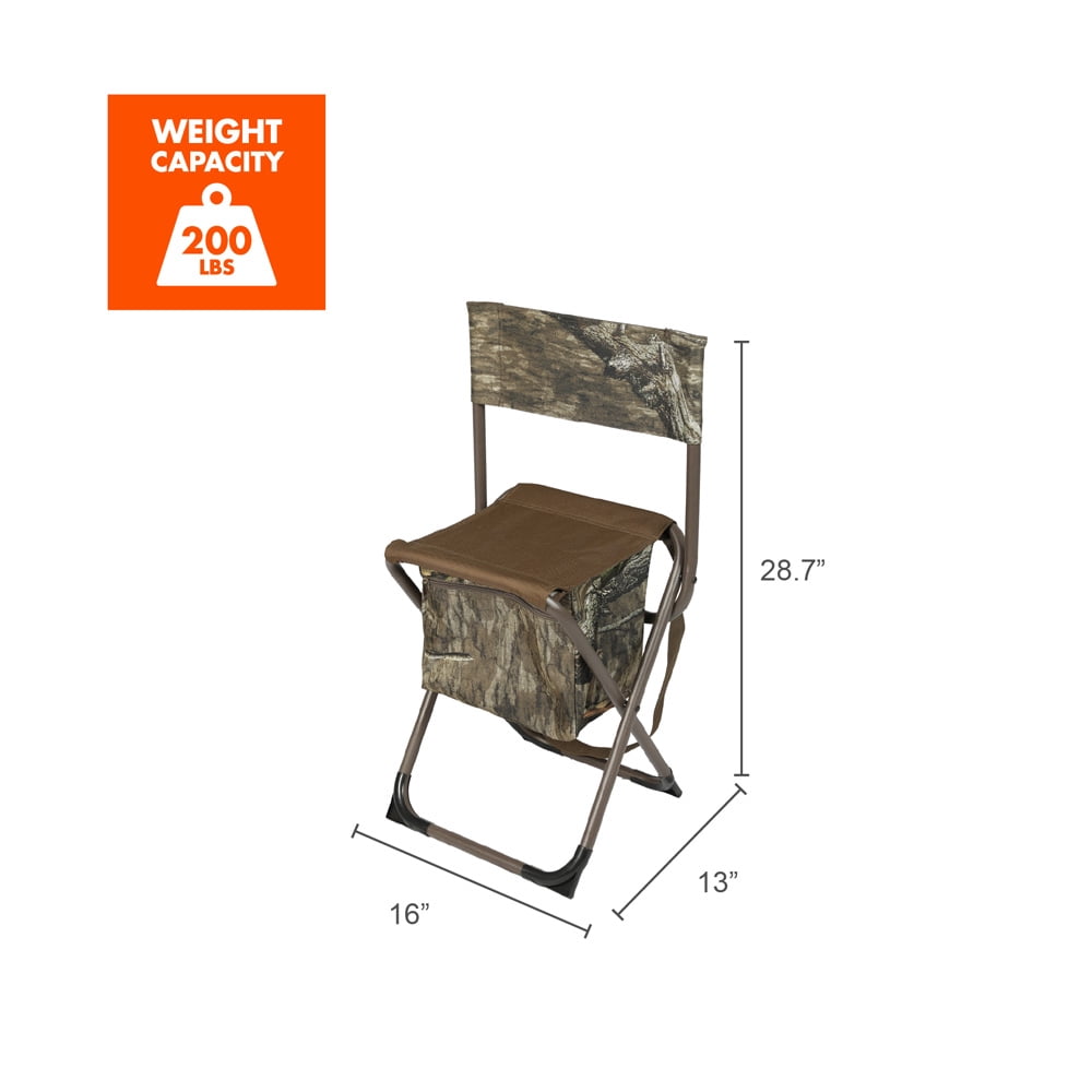 Mossy Oak Hunting Dove Chair with Storage, Mossy Oak Country Roots Camouflage, Adult, Polyester