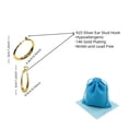 thumbnail image 5 of Thick Chunky Earrings Steling Silver Post Hoops Earrings For Women,Tube Hoops Earrings Hypoallergenic Lightweight Hoop Large Earrings 3cm 2Pcs, 5 of 7