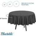 thumbnail image 4 of Round Plastic Tablecloth Black Disposable (12 Pack) Bulk - Heavy Duty Table Cloth (84” Inches) Round Tables Tablecloths, 4 of 5