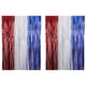 thumbnail image 1 of Cortinas con flecos de aluminio, 2 paquetes de cortinas metálicas brillantes, decoración para fotomatón de fiesta, rojo, blanco y azul, 1 of 5