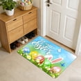 thumbnail image 5 of Colorful Egg Bunny Flower Easter Doormat, Home Decor Rug Door Mat Floor Mat for Indoor Outdoor (16x24 in), 5 of 6