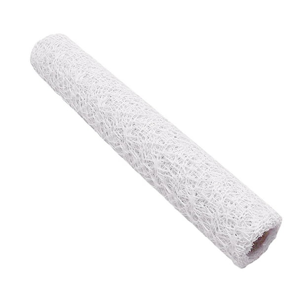 Camino de mesa de papel de regalo floral calado de malla de jacquard, adorno artesanal para manualidades Blanco