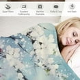 Shiartex White Flowers Ideal Comfy Throw Blanket for All Seasons
