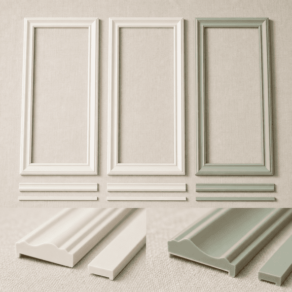 Peel and Stick Wall Molding Kit, 3 Sets Pre-made Wainscoting Panels for Interior Decor