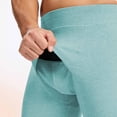 thumbnail image 4 of uublik Thermal Pants Mens Sports Tights Leggings Winter Athletic Baselayer Bottoms, Green, 4 of 7
