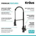 thumbnail image 2 of Kraus Britt Commercial Style Pull-Down Single Handle Kitchen Faucet in Matte Black, 2 of 11