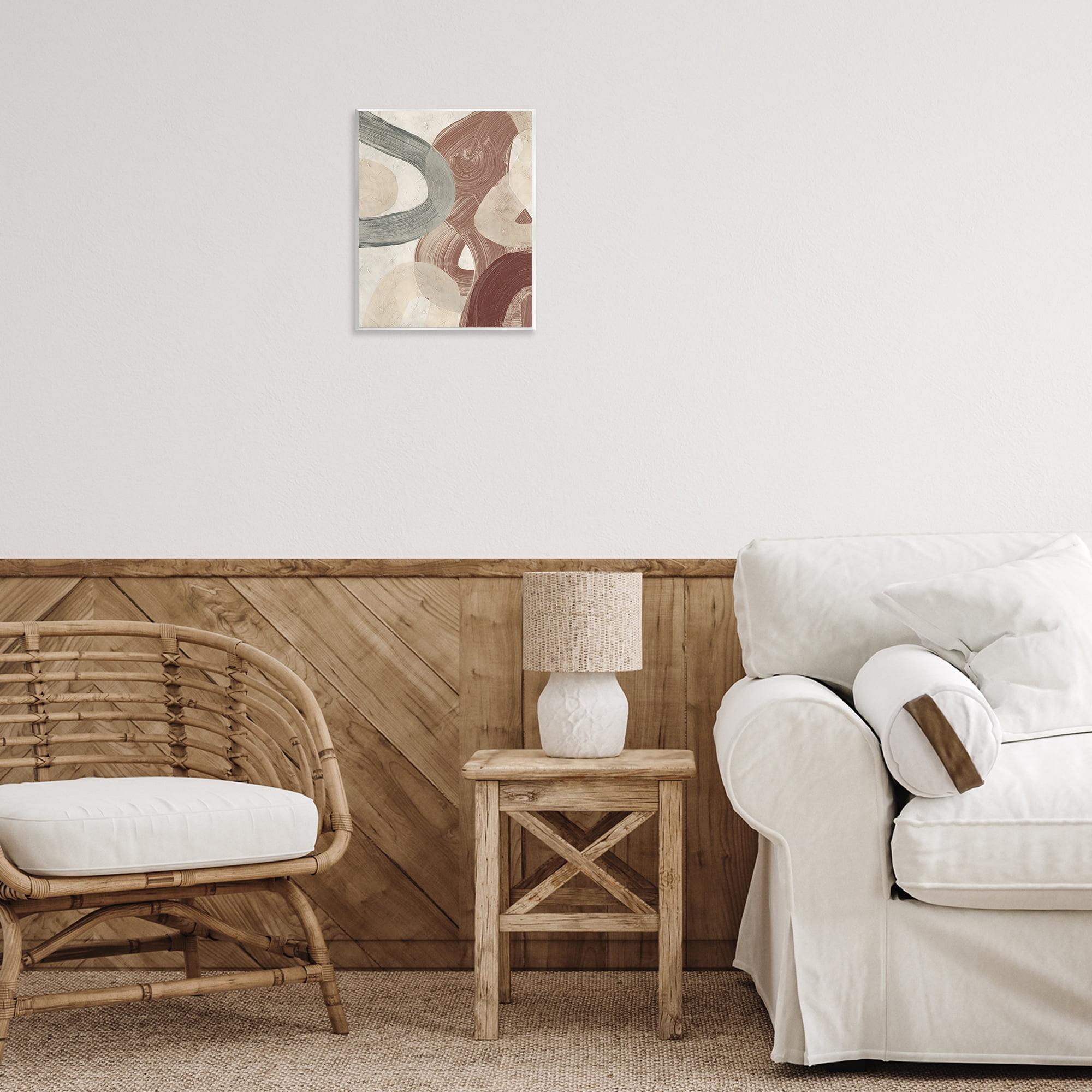 Stupell Industries Abstract Southwestern Neutrals Abstract Painting Unframed Art Print Wall Art, 11 x 14