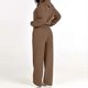 thumbnail image 5 of Women's Half Zip Sweatshirt Wide Leg Sweatpant Set Comfy Versatile Lounge Clothes Set for Women Daily Wear, 5 of 5