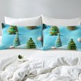 thumbnail image 4 of YST Kids Merry Christmas Sheet Set Christmas Tree Sheets Twin Size Xmas Tree Decorations Bed Sheets Set For Kids Toddler Winter Snowy Pattern Bedding Set With 1 Pillowcase, 4 of 6