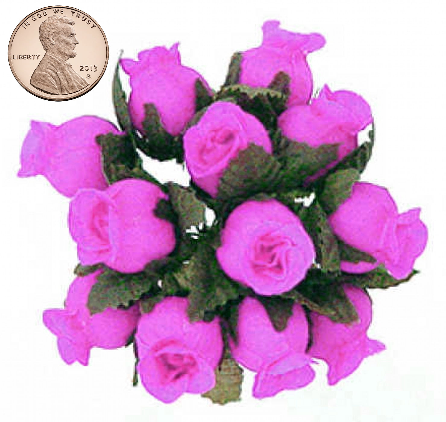 Mauve/Dusty Rose 144 Miniature Poly Rose Silk Favor Flower Pick Wedding Shower 