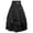 Black, variant on Women's Drawstring High Waisted Maxi Skirt Summer Lightweight Tiered Flowy Floral Pleated Skirt - Black L