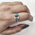 thumbnail image 4 of Natural Blue Copper Turquoise Ring, Blue Copper Turquoise Ring, December Birthstone, Crescent Moon Adjustable Ring, Toe Ring, 925 Sterling Silver, Womens Ring, Christmas, Handmade Statement Jewelry, 4 of 9