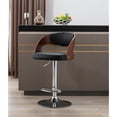 thumbnail image 4 of Porthos Home  Ezra Height Adjustable Bar Stool, PU Leather, Chrome Base Black, 4 of 5