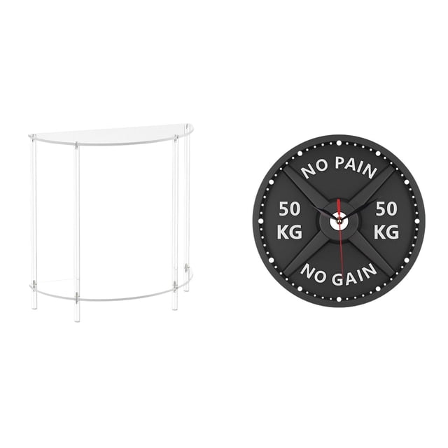 Mesita de noche de acrílico,Mesa auxiliar de acrílico transparente Mesa auxiliar transparente en capas,Mesa pequeña de acrílico,mesita de noche pequeña,compacta,Reloj de gimnasio,Reloj de