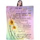 thumbnail image 1 of LHSHID Sunflower Love Letter Blanket Flannel Soft and Comfortable Anti static Bed Sofa Blanket 40x50in, 1 of 5