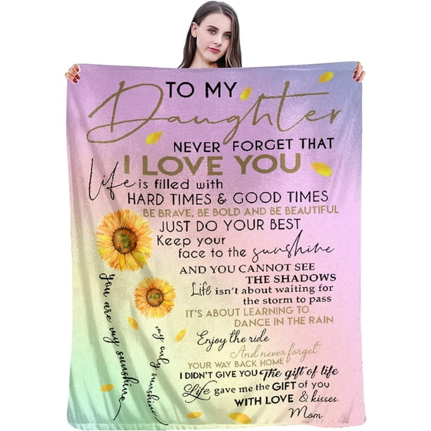 LHSHID Sunflower Love Letter Blanket Flannel Soft and Comfortable Anti static Bed Sofa Blanket 40x50in