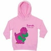 Personalized Barney and Baby Bop Little Girls' Pink Hoodie
