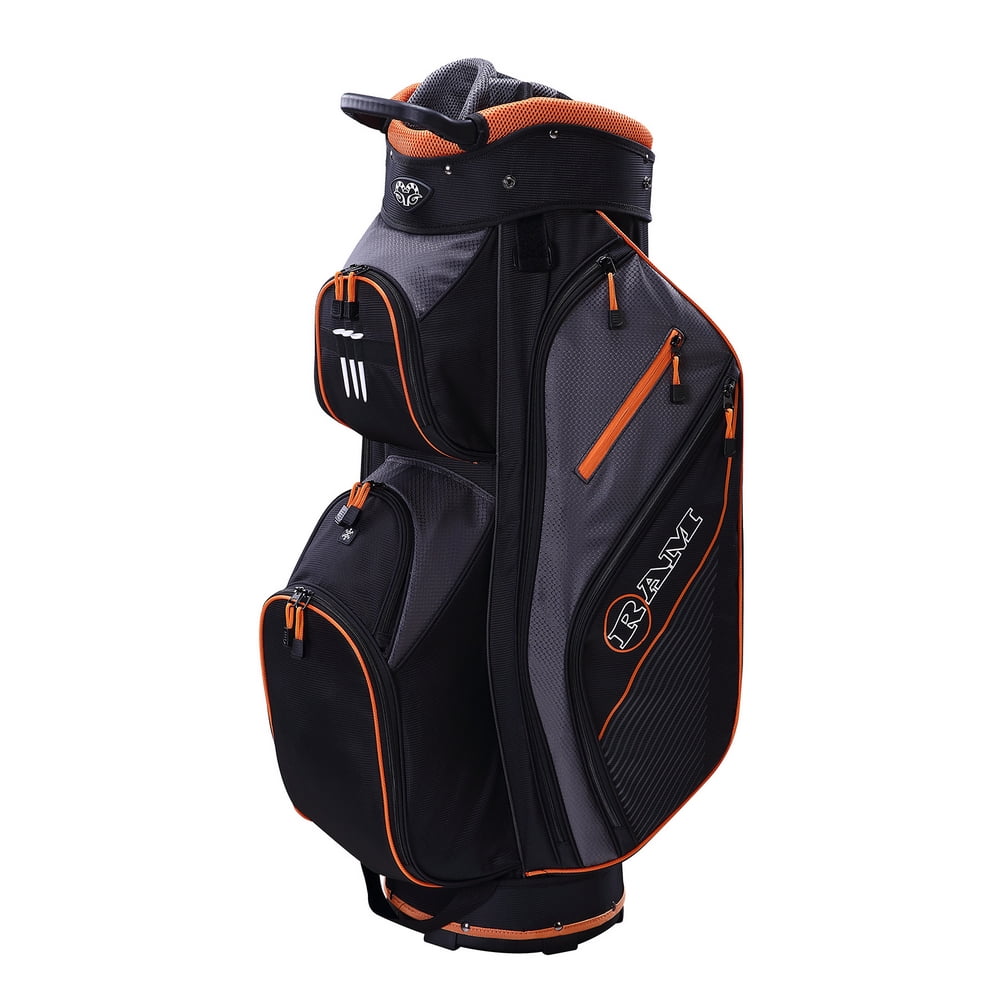 Ram Golf Lightweight Cart Bag with 14 Way Dividers Top Grey/Silver ...
