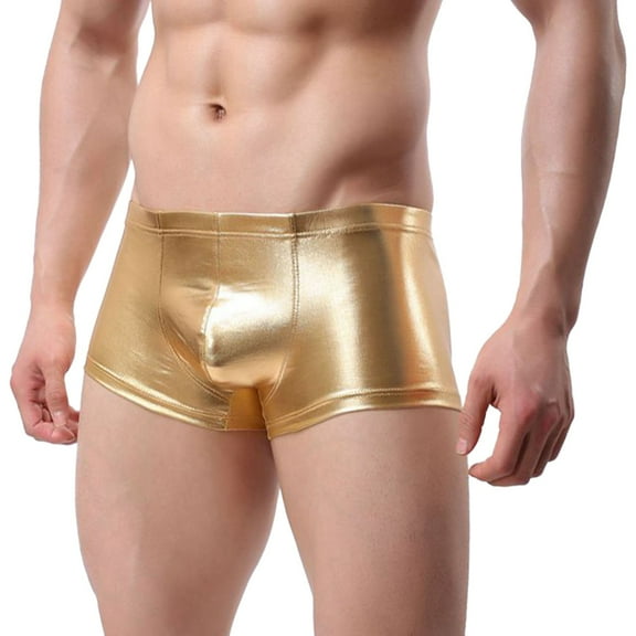 Men's Boxer Briefs Mens Soft Undies Medium Men Underwear with Pouch Men S Underwear New Chick Male Guys Briefs Hairy Pomp for Men's Passport Mens Leather Yellow L