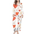 thumbnail image 2 of TIMIFIS Ensembles de Pyjama pour Femmes 2 Pcs - Pyjamas de la Journée Valentines pour Femmes - Ensembles de Pyjamas pour Dames Chemise à Manches Longues Boutonnée et Pantalon Ensembles de Détente, 2 of 6