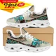 thumbnail image 1 of Zapatos de plataforma étnicos tribales aztecas para mujer, zapatos casuales de malla, zapatillas de deporte de malla transpirables con cordones y estampado Dreamchers, 1 of 6