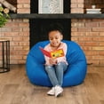 thumbnail image 6 of Big Joe Classic Bean Bag Chair for Kids Bedroom and Reading Nook, Easy-Clean Sapphire, Durable Nylon Polyester Blend, 2 feet Refillable, 6 of 10