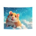 thumbnail image 2 of Bingfone Cloud Cute Hamster Tapestry Wall Hanging Decor for Living Room Bedroom Dorm Classroom Office Decor 29x37 Inch, 2 of 8