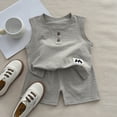thumbnail image 2 of Toddler Baby Girl Outfits Solid Summer Clothes Infant Waffle Sleeveless Tops Cute Shorts Set Kaprioy Toddler Girl Clothes 18 24 Months 2T 3T 4T 5T Casual Vest Set, 2 of 5