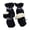 Black, variant on Yellow Warm Dog Shoes For Winter Fleece Material Reflective Tape Claw Cover Pet Shoes Drawstring For Medium Dogs Outdoor Use