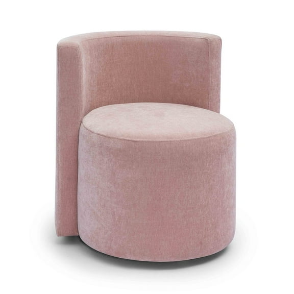 TOV Furniture Alyssa Pink Upcycled Velvet Rolling Desk Chair