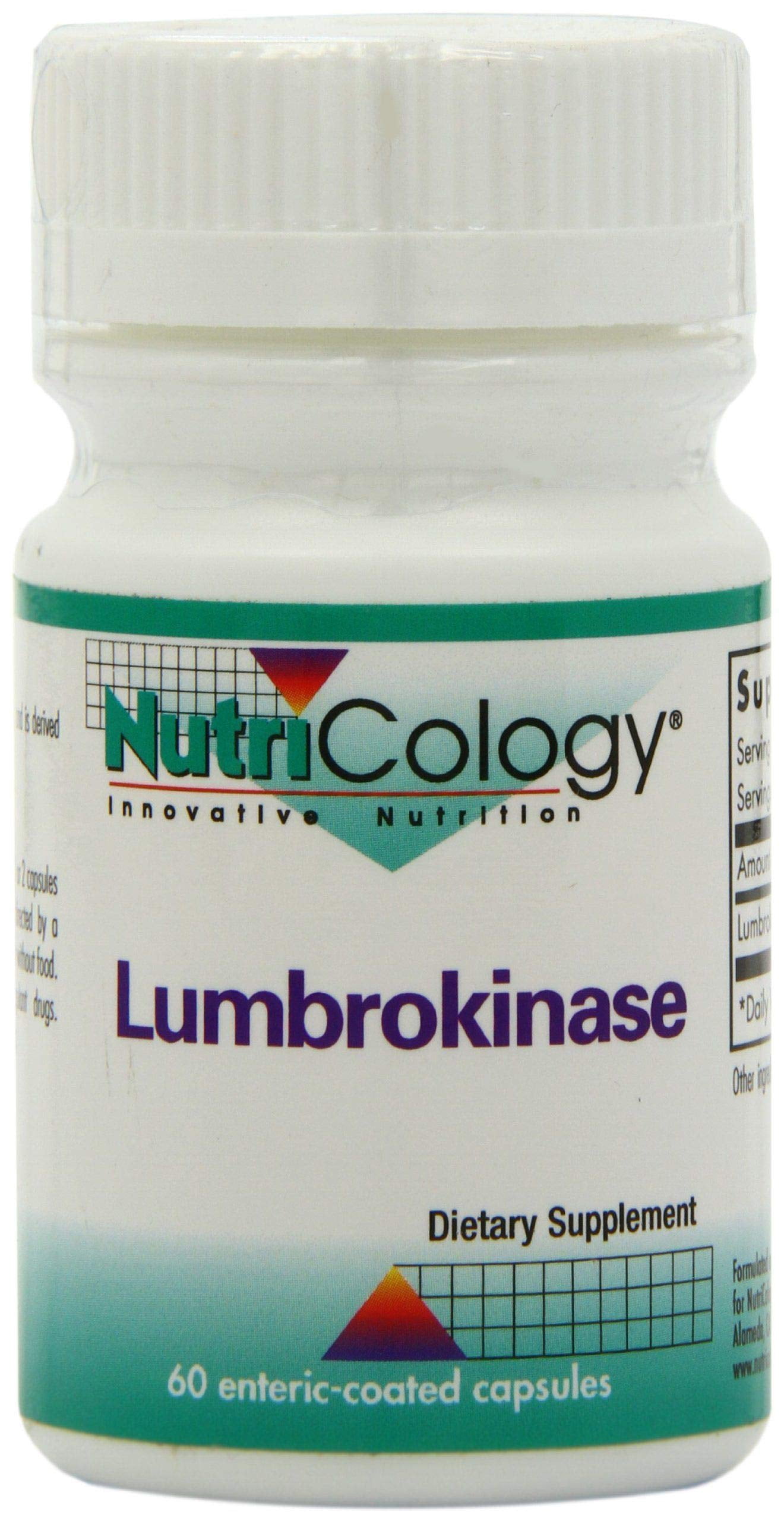 Nutricology Lumbrokinase Supplement - Circulatory System Support, Supports Blood Circulation Already in The Normal Range - 60 Delayed Release Vegetarian Capsules