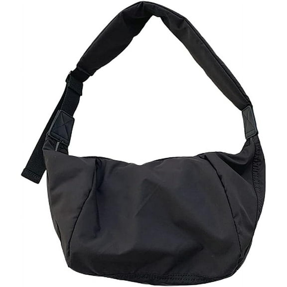 Kukuzhu Hobo Bag Unisex Chic Tote Bag Stylish Students Casual Canvas Bag Fashion Soft Shoulder Bag