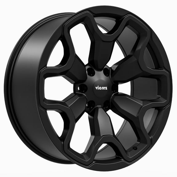 Vicrez TRX Style Matte Black Wheel (22" x 9", 18 Offset, 6x139.7 Bolt Pattern, 78.1 mm Hub) vzn118493