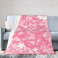 thumbnail image 2 of Pink Spring Pattern Throw Blanket,Super Soft Anti-Pilling Flannel Bed Blankets, 60"x50", 2 of 8