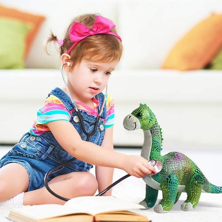 BUILD ME Plush Dino Set 4 Stuffed Animals for Kids T Rex Brachiosaurus Stegosaurus Triceratops 12 Toys Walmart