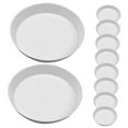 thumbnail image 4 of HOMEMAXS Silver Round Storage Plates for Home Use with Durable Plastic Design and Safe Smooth Edges 10pcs, 4 of 8