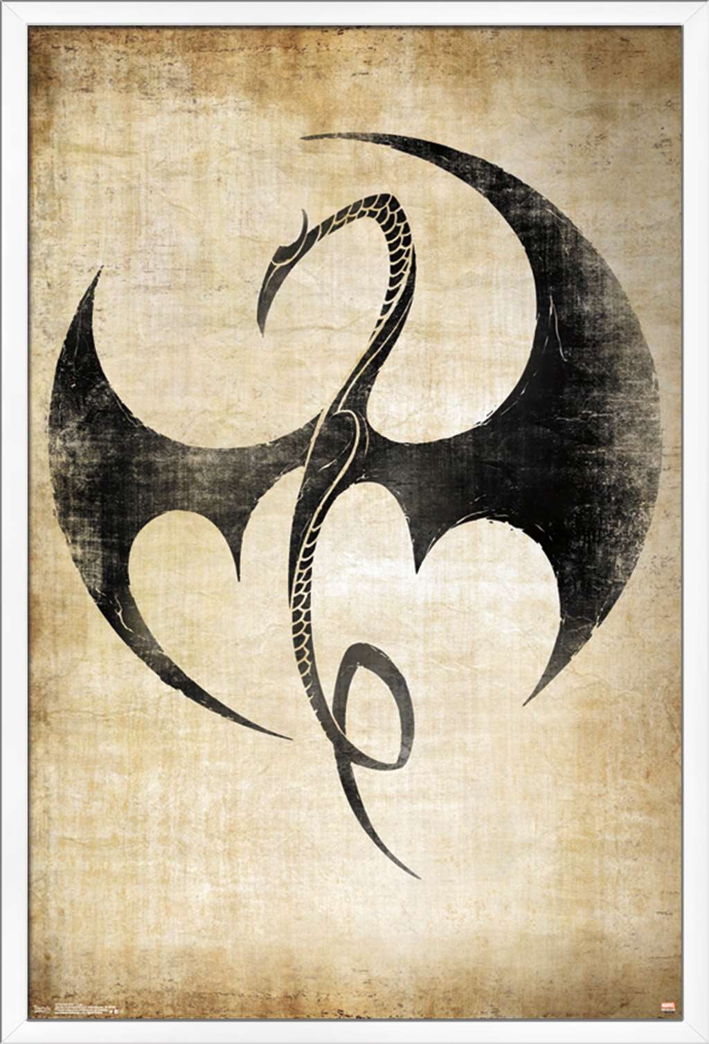 Marvel Comics TV Iron Fist Dragon Logo Poster