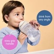 b.box Sippy Cup with Weighted Straw for Toddlers, Leakproof, 8oz - Latte