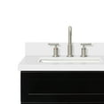 thumbnail image 3 of Ariel Hamlet 37 In. Left Offset Rectangle Sink Vanity With White Quartz Countertop In Black, 3 of 11