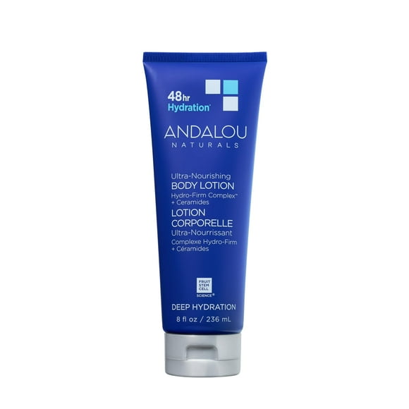 Andalou Naturals Body Lotion Deep Hydration Lotion For Dry Skin Ultra-Nourishing Skin Care With Hyaluronic Acid & Ceramides Body Cream For Softer More Supple & Glowing Skin 8 Fl Oz