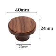 thumbnail image 2 of HDJNal 16Pcs Walnut Wood Knobs -40mm Flat Top Round Wood Drawer Knobs, Wardrobe Cupboard Knobs, Natural Wooden Furniture Knobs ,Drawer Pulls Handle for Home, Cabinet, Drawer and Dresser, 2 of 7